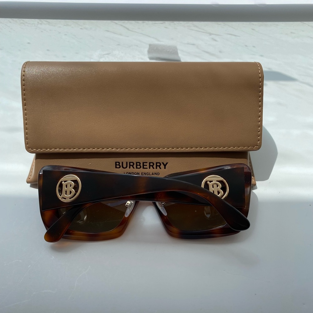 New  - Burberry Havana Brown New Be4344 3316/13 Women 4344 Sunglasses - Picture 9 of 14